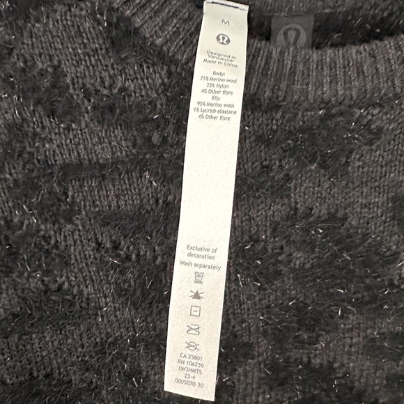 Lululemon Wool-Blend Jacquard Sweater in Charcoal - Picture 3 of 3